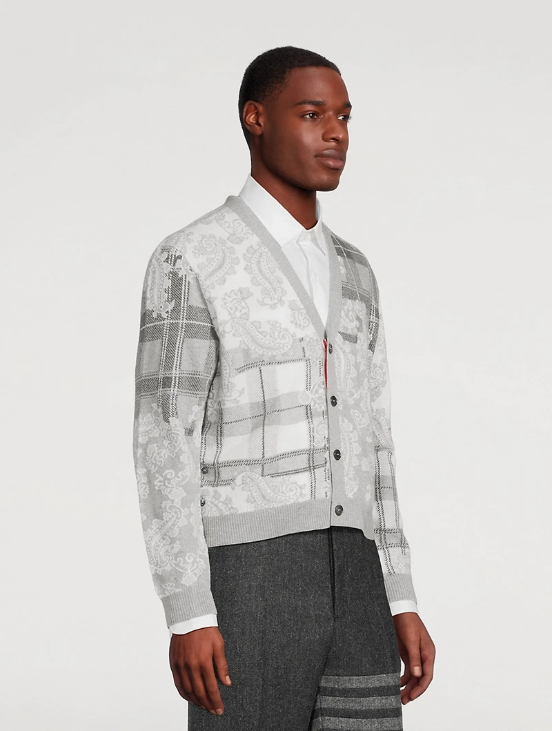 Fun-Mix Tartan Merino Wool Cardigan