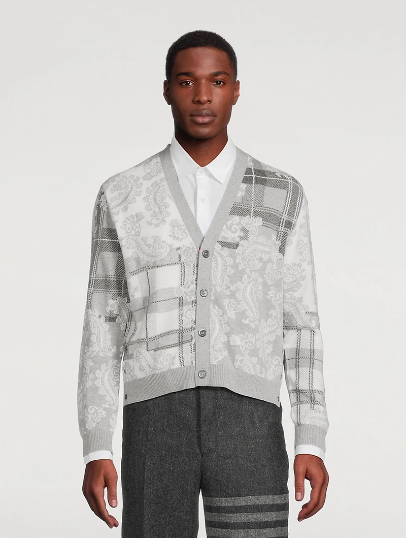 Fun-Mix Tartan Merino Wool Cardigan