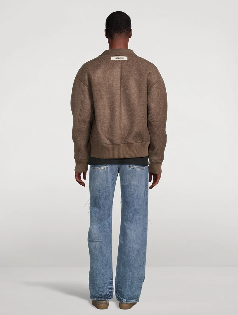 Le Bomber Feltro Belted Jacket