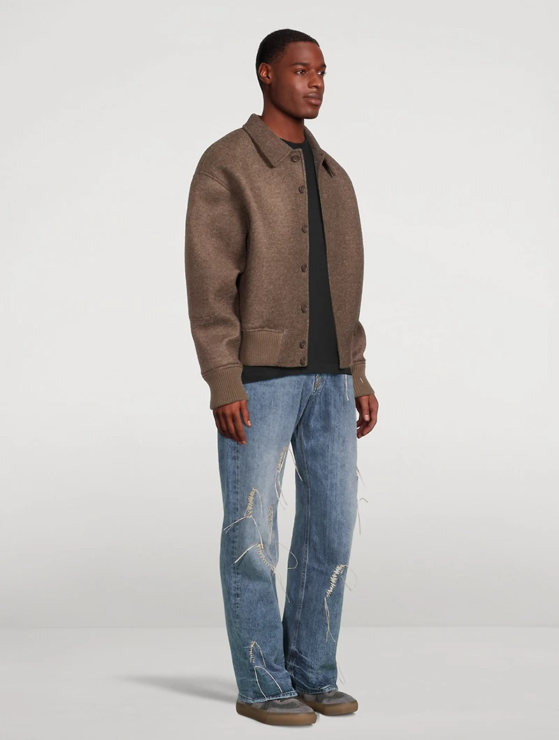 Le Bomber Feltro Belted Jacket