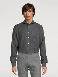 Brushed Twill Sport Casual Shirt