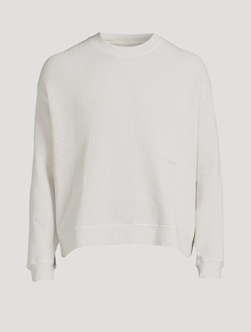 Organic Cotton Waffled Sweatshirt