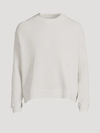 Organic Cotton Waffled Sweatshirt