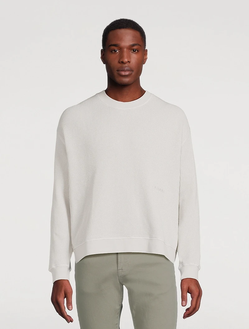 Organic Cotton Waffled Sweatshirt
