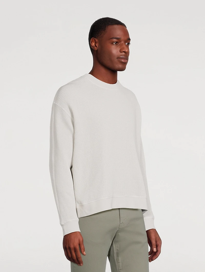 Organic Cotton Waffled Sweatshirt
