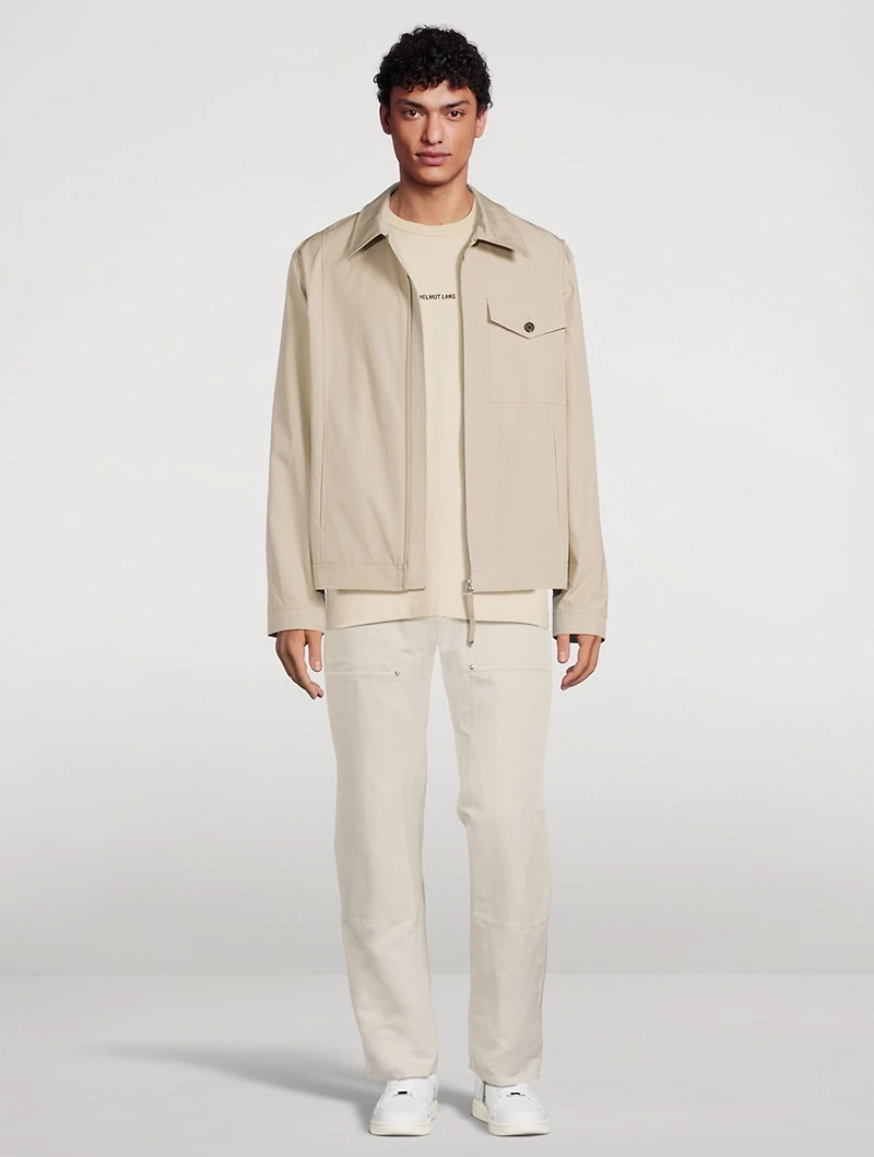Tailored Cotton Zip Jacket