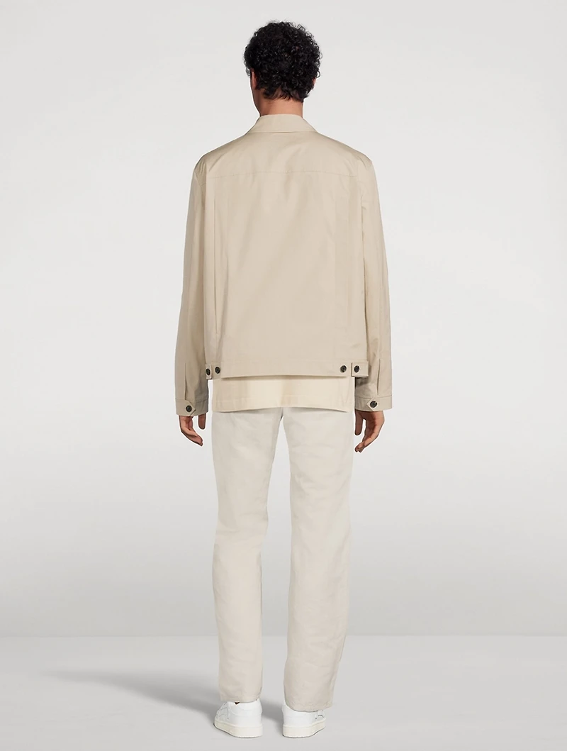 Tailored Cotton Zip Jacket