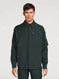 Wool Gabardine Shirt Jacket