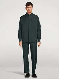 Wool Gabardine Shirt Jacket