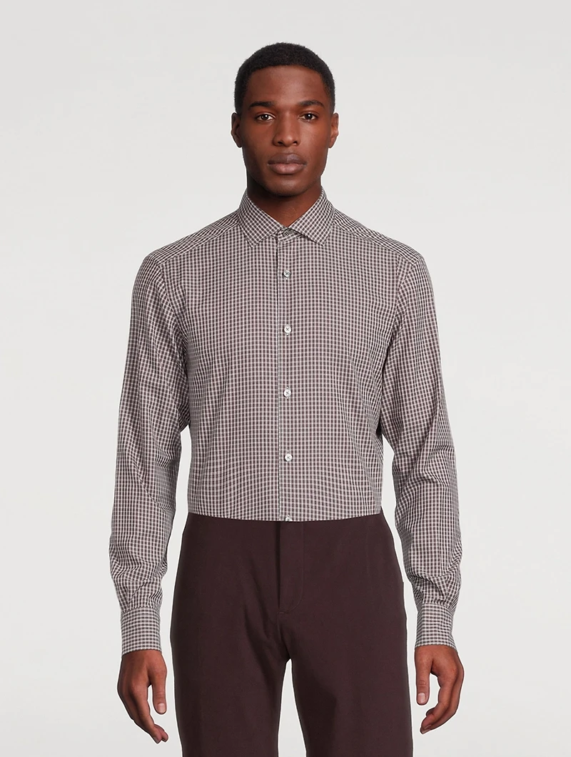 Cotton Shirt Check Print
