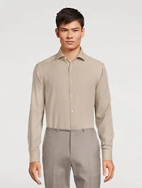 Cotton-Cashmere Dress Shirt