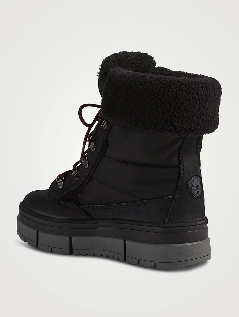 Henta Faux Fur-Trimmed Nylon Boots