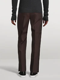 Wool And Nylon Straight-Leg Pants