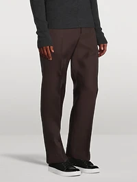 Wool And Nylon Straight-Leg Pants