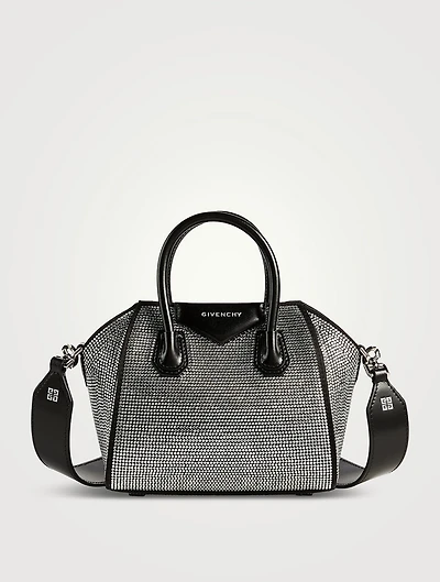 Toy Antigona Crystal-Embellished Satin Bag