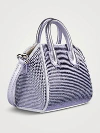 Micro Antigona Crystal-Embellished Satin Bag
