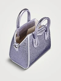 Micro Antigona Crystal-Embellished Satin Bag