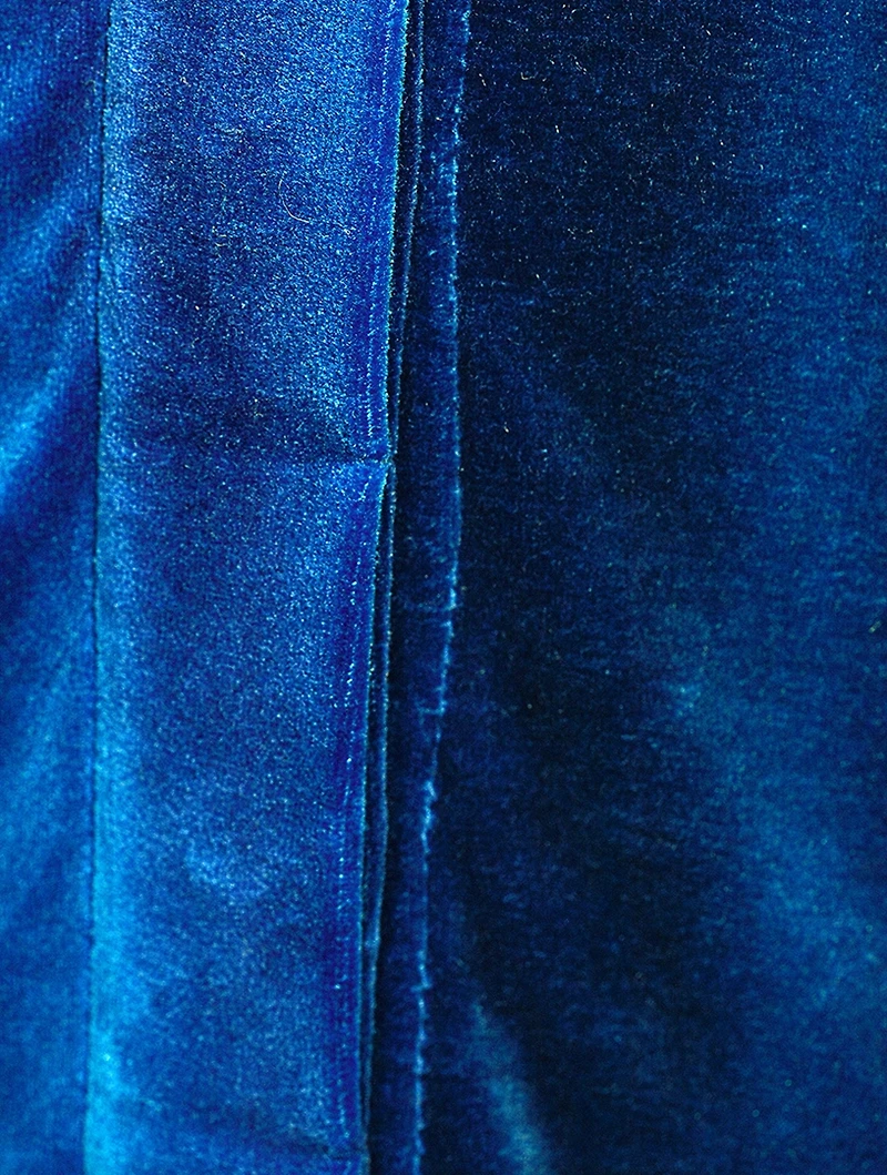 Ice-Dyed Velvet Shirt Dress