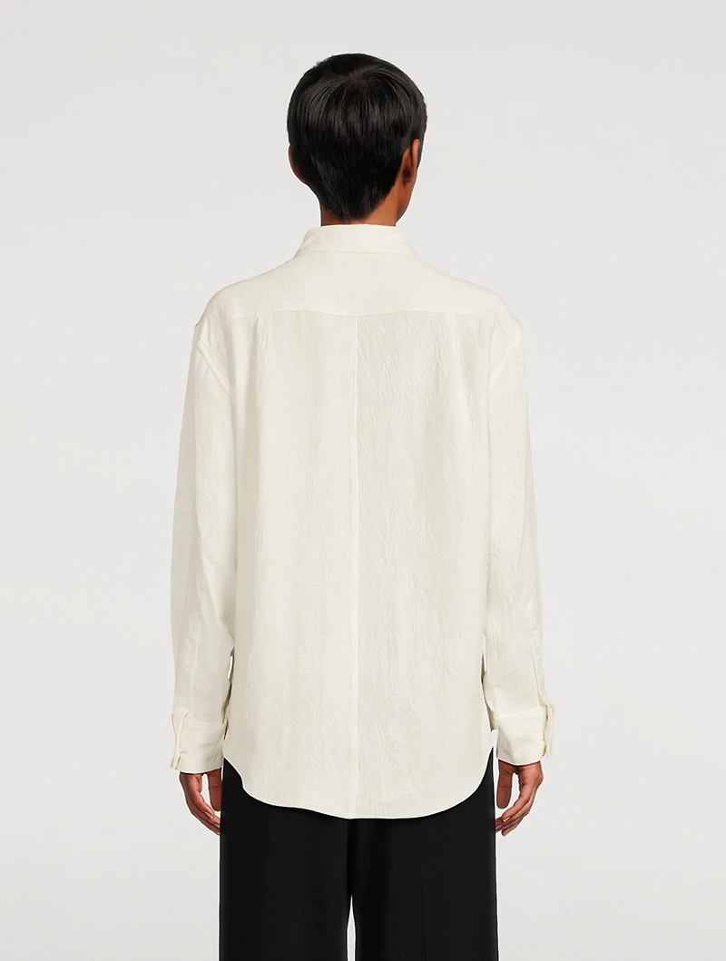 Crushed Matte Satin Shirt