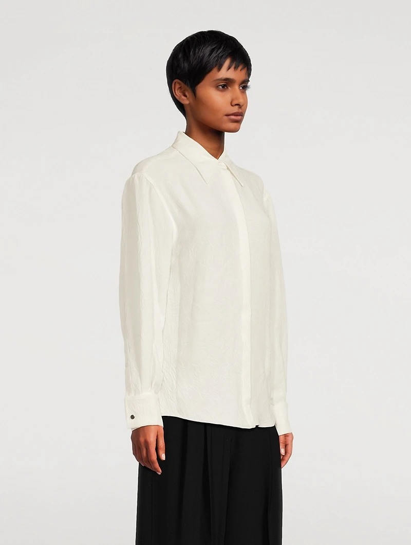 Crushed Matte Satin Shirt