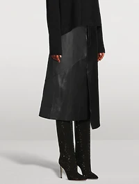 Leather Midi Skirt