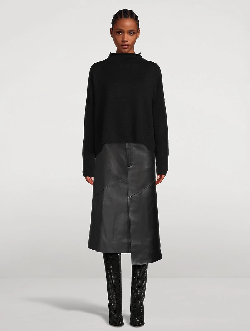 Leather Midi Skirt