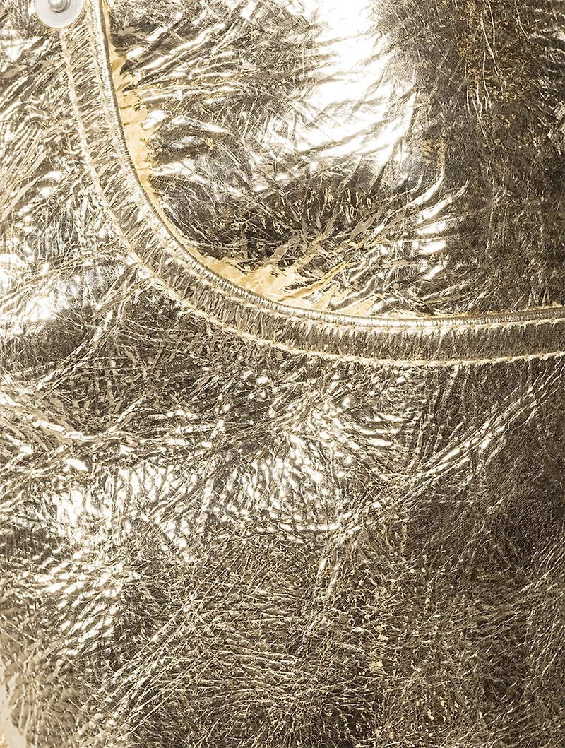Metallic Leather Trousers