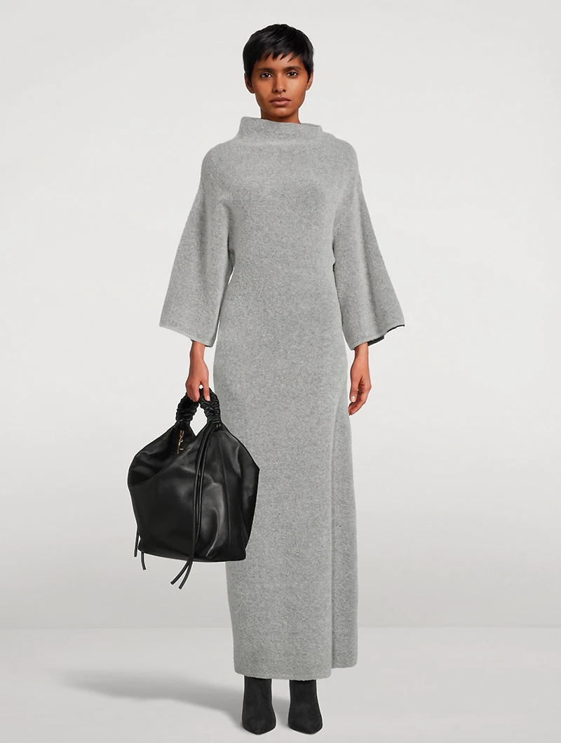 Funnelneck Midi Dress