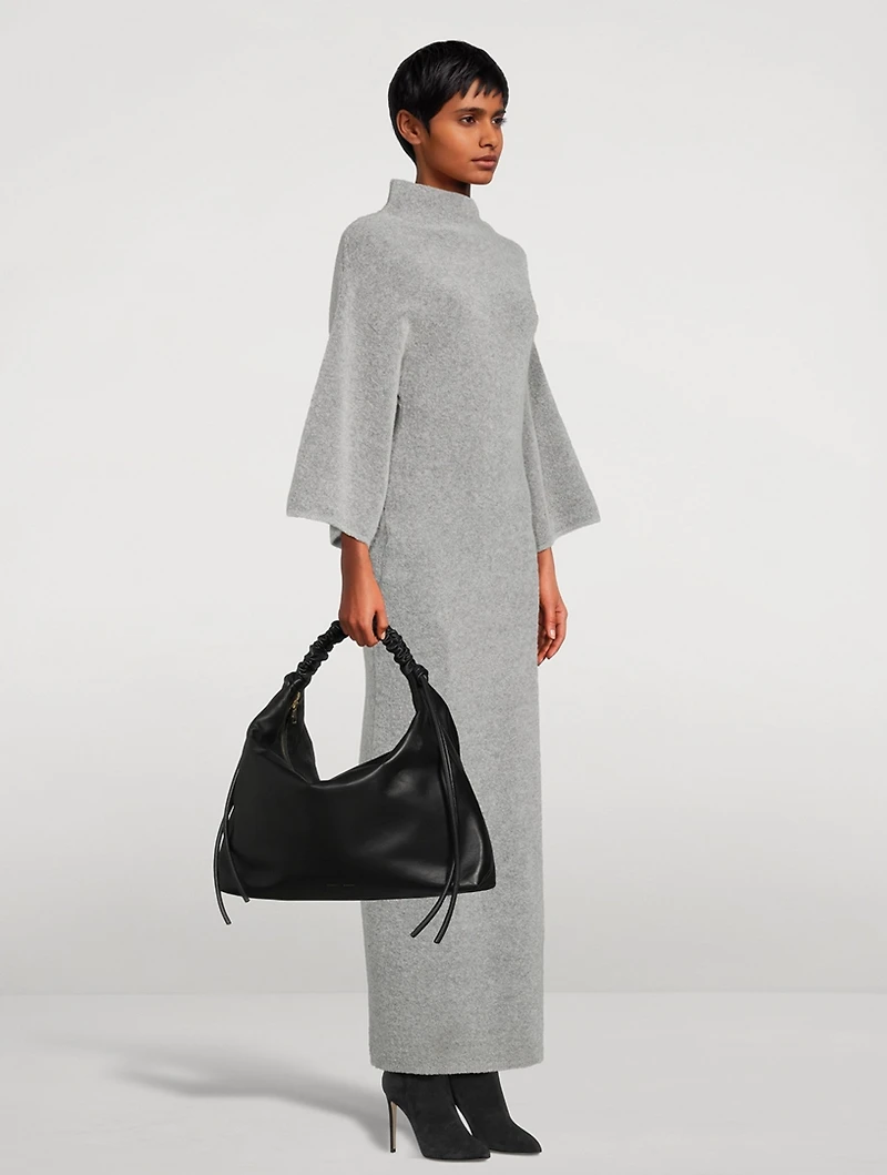 Funnelneck Midi Dress