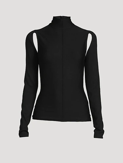 The Marlowe Cut-Out Wool Turtleneck