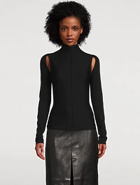The Marlowe Cut-Out Wool Turtleneck