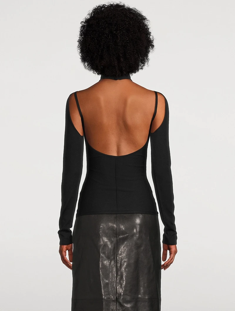 The Marlowe Cut-Out Wool Turtleneck