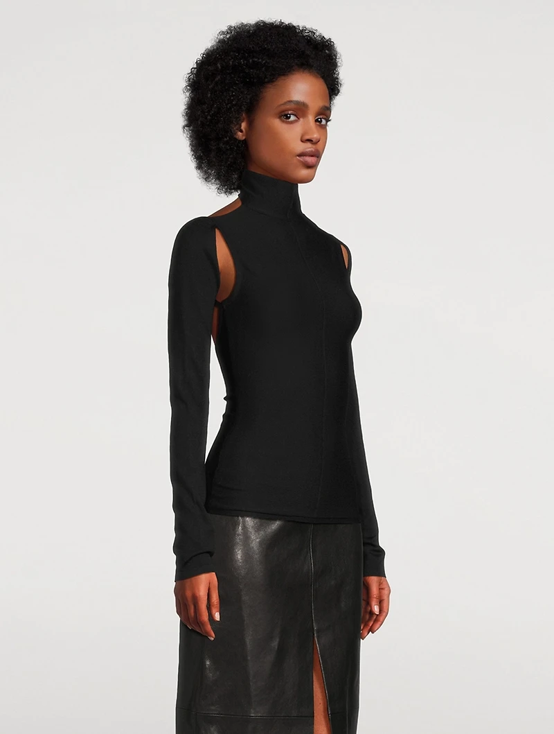 The Marlowe Cut-Out Wool Turtleneck