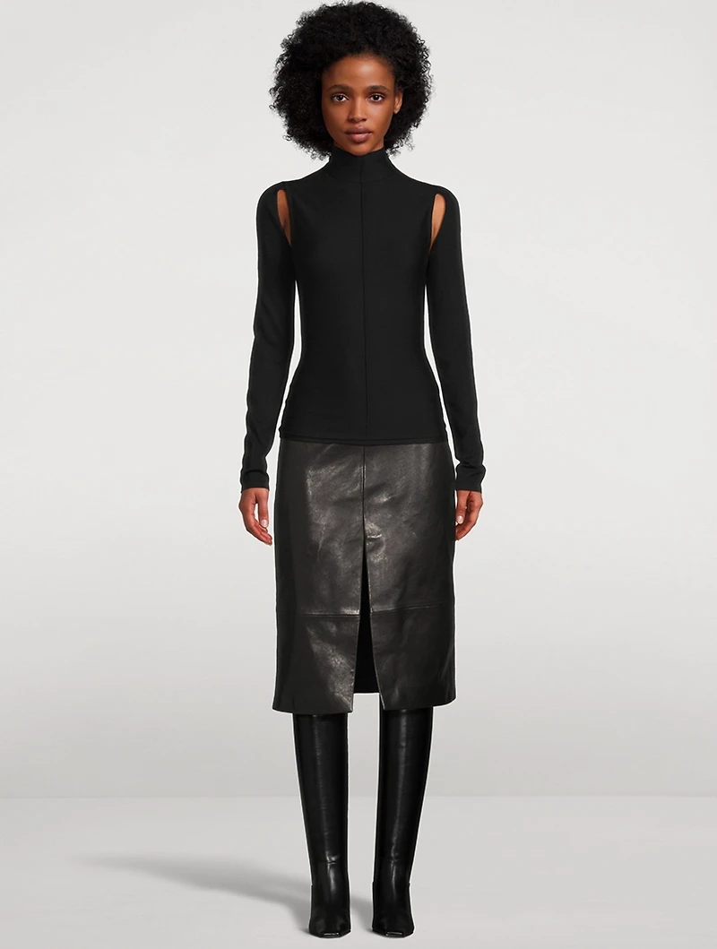 The Marlowe Cut-Out Wool Turtleneck