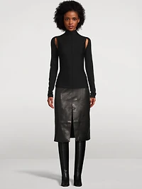 The Marlowe Cut-Out Wool Turtleneck