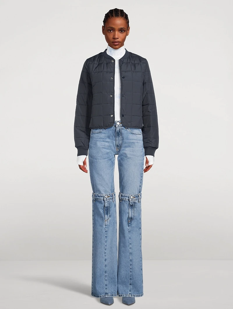 Open-Knee Straight-Leg Jeans