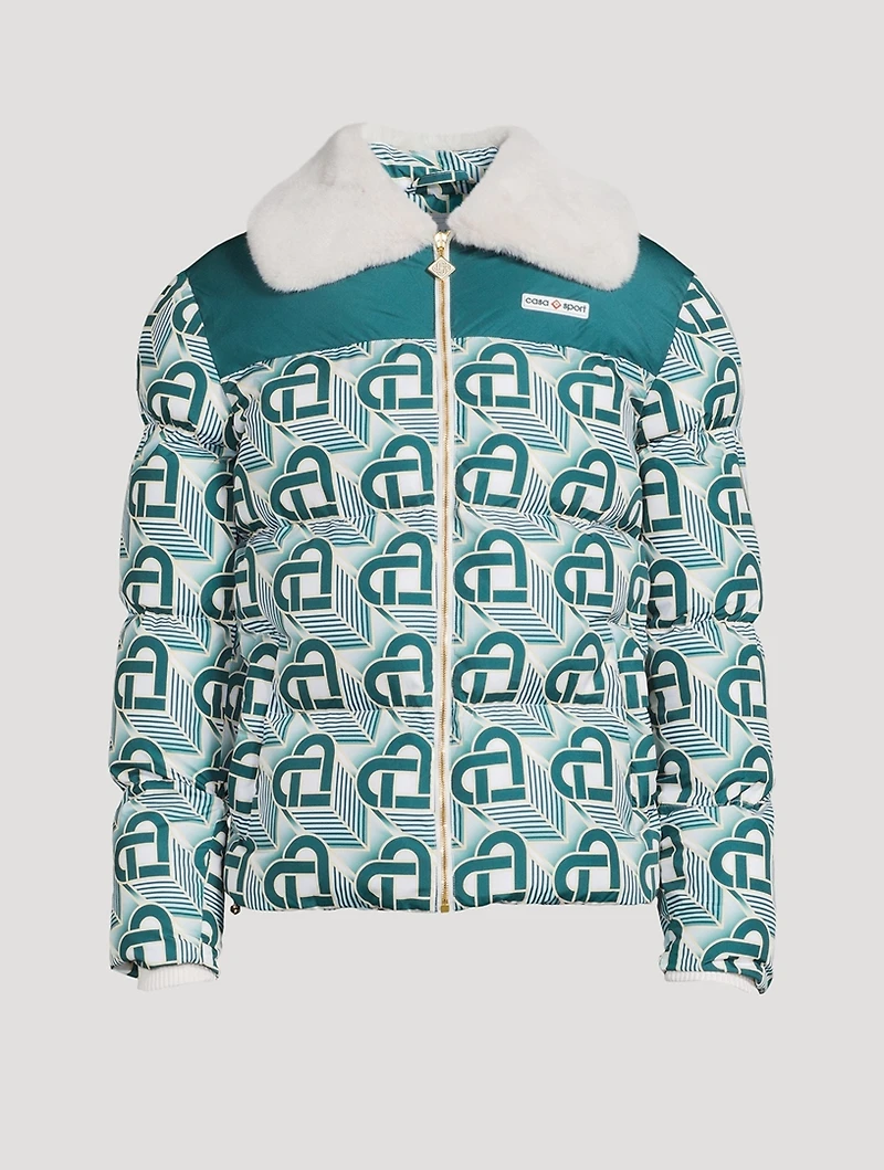 Heart Monogram Puffer Jacket