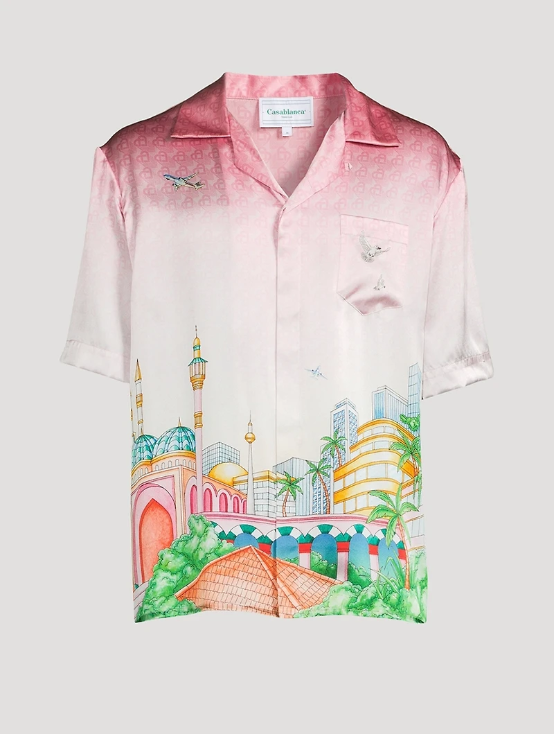 Morning City View Silk Shirt