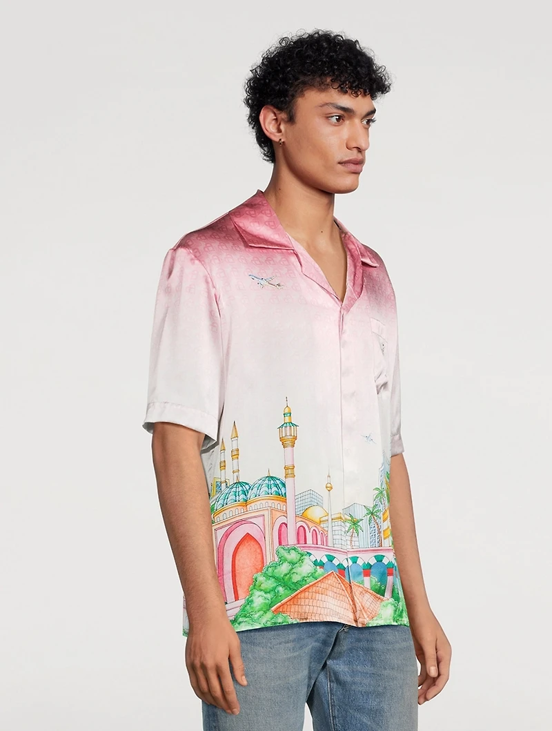 Morning City View Silk Shirt