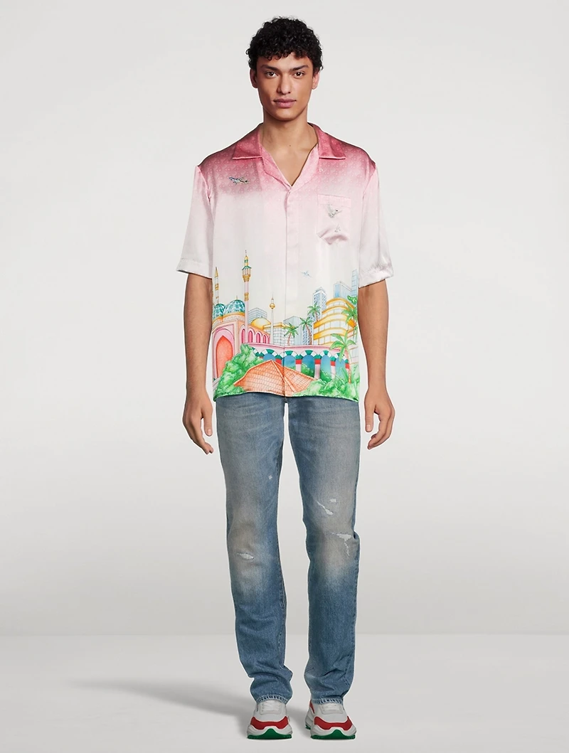 Morning City View Silk Shirt