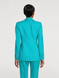 Croc Jacquard Wool Blazer