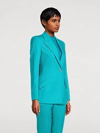 Croc Jacquard Wool Blazer