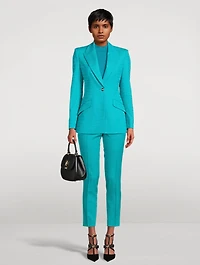 Croc Jacquard Wool Blazer
