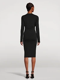 Croc Jacquard Knit Midi Dress