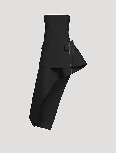 Draped Suiting Mini Dress