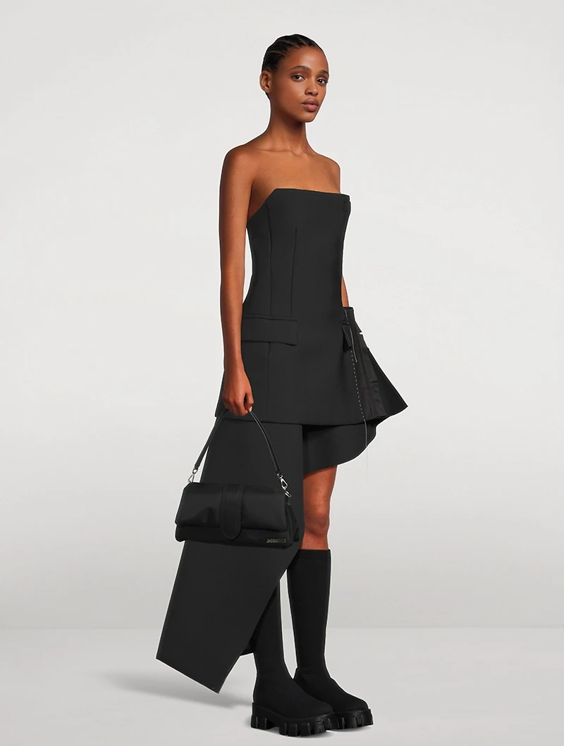 Draped Suiting Mini Dress
