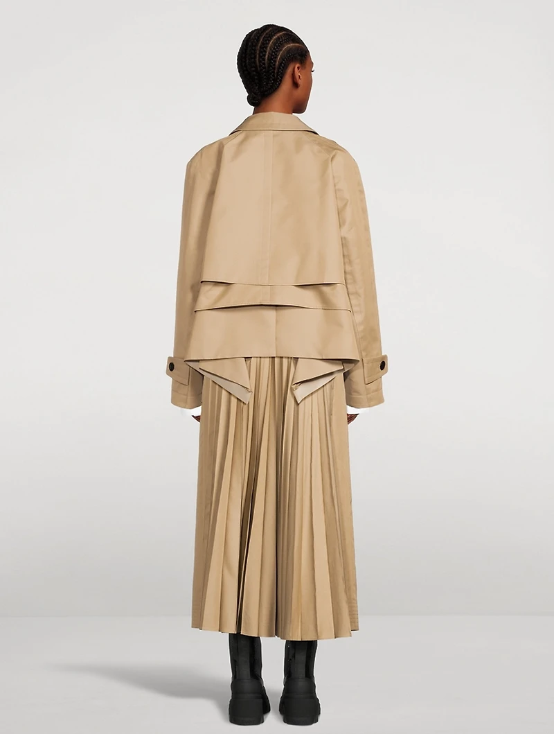 Cotton Gabardine Cropped Jacket