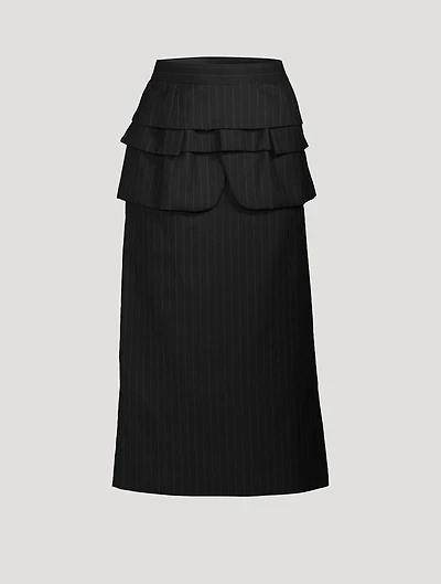 Wool Midi Skirt