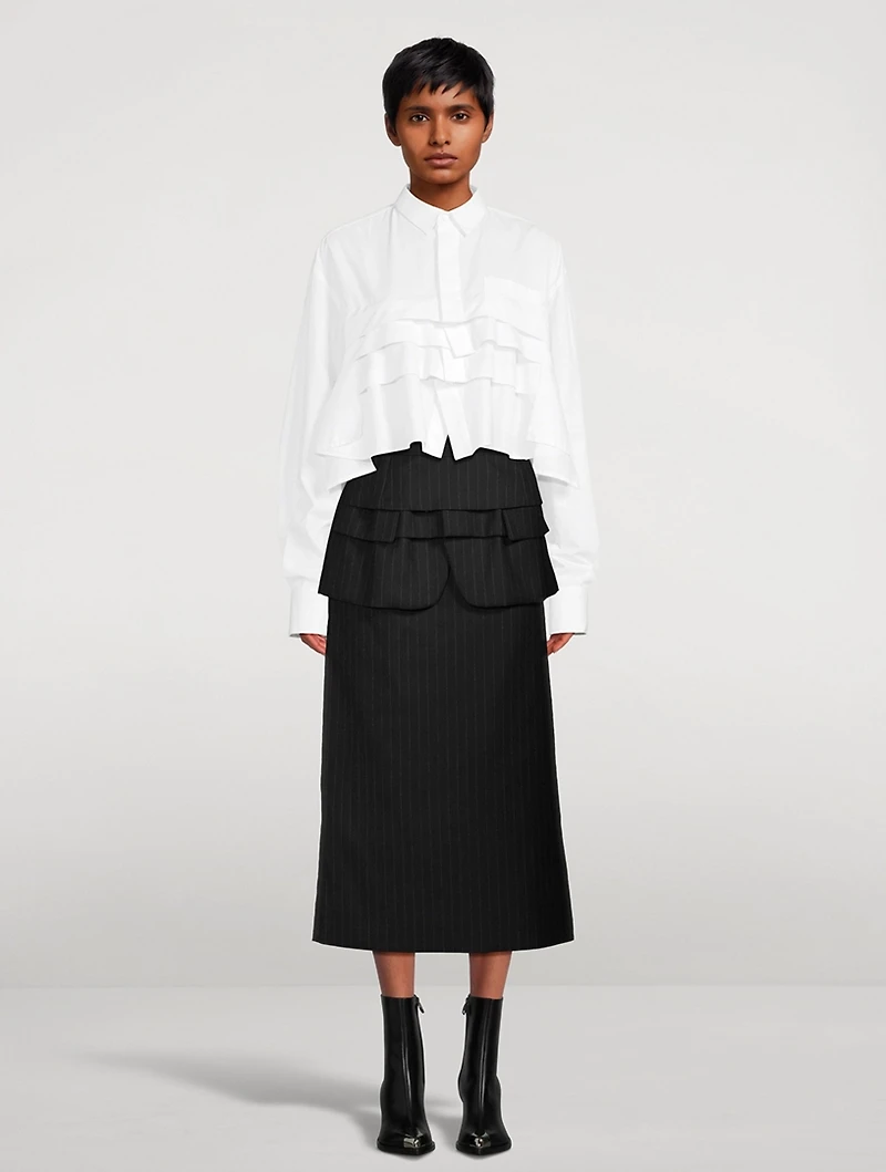 Wool Midi Skirt