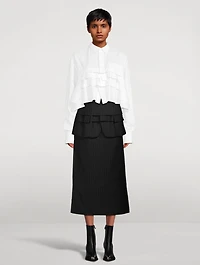 Wool Midi Skirt